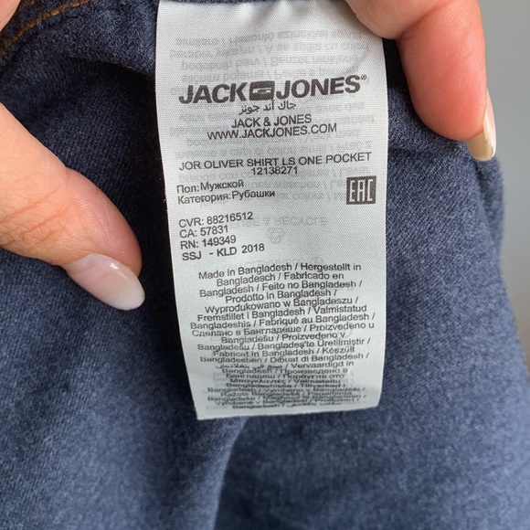 ✨JACK&JONES CASUAL BUTTON DOWN LONG SLEEVE SHIRT SIZE L - Picture 4 of 5